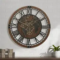 outdoor decor of World Gear Wall Clock close up view